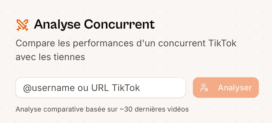 Étape 1 : Inserisci la @ del competitor — Vervox