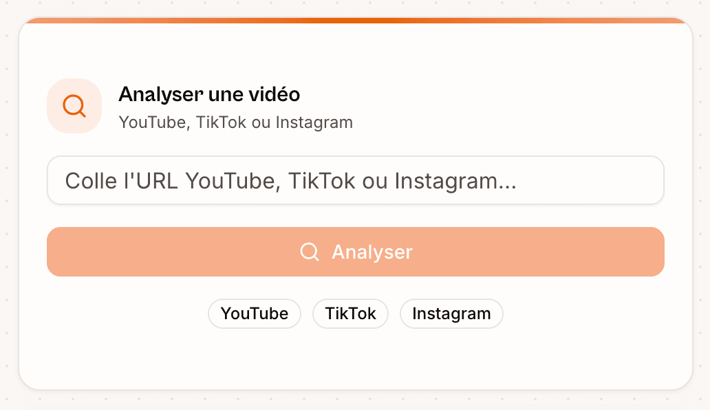 Étape 1 : Füg den Link ein — Vervox