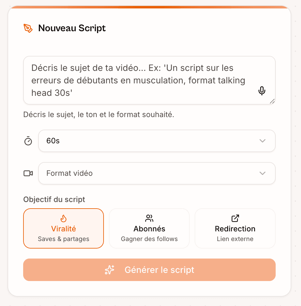 Etapa 1: Escolhe seu assunto — Vervox