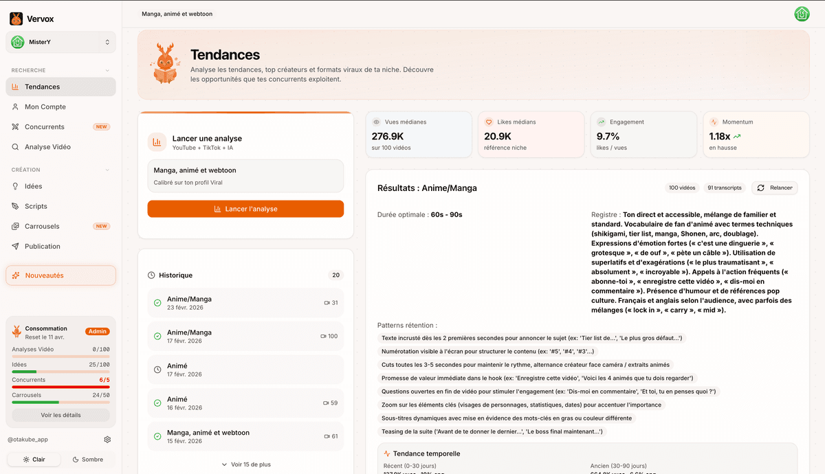 Étape 3 : Actúa con los insights — Vervox