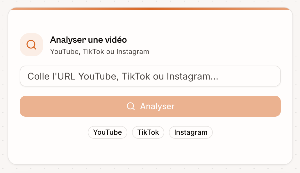 Capture d'écran de la fonctionnalité Video-Analyse — Vervox — étape 1